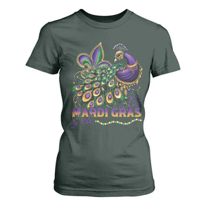 Mardi Gras T Shirt For Women Its Mardi Gras Y'all Peacock Costume TS09 Dark Forest Green Print Your Wear