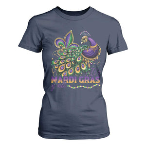 Mardi Gras T Shirt For Women Its Mardi Gras Y'all Peacock Costume TS09 Navy Print Your Wear