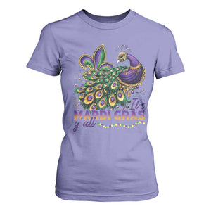Mardi Gras T Shirt For Women Its Mardi Gras Y'all Peacock Costume TS09 Violet Print Your Wear