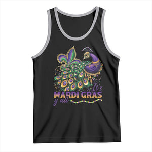 Mardi Gras Tank Top Its Mardi Gras Y'all Peacock Costume TS09 Black Athletic Heather Print Your Wear