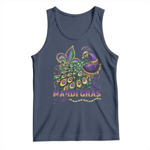 Mardi Gras Tank Top Its Mardi Gras Y'all Peacock Costume TS09 Navy Print Your Wear