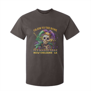 Louisiana Mardi Gras T Shirt For Kid Cajun To The Bone Skeleton Jester Costume TS09 Dark Chocolate Print Your Wear