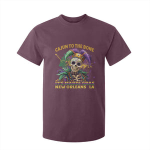 Louisiana Mardi Gras T Shirt For Kid Cajun To The Bone Skeleton Jester Costume TS09 Maroon Print Your Wear