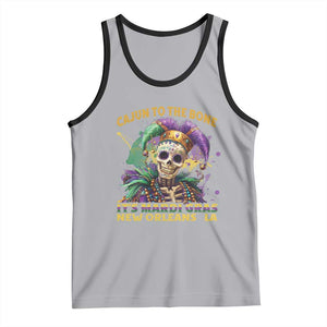 Louisiana Mardi Gras Tank Top Cajun To The Bone Skeleton Jester Costume TS09 Athletic Heather Black Print Your Wear