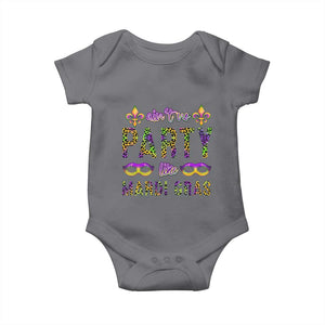 Ain't No Party Like Mardi Gras Baby Onesie TS09 Charcoal Print Your Wear