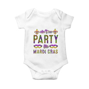Ain't No Party Like Mardi Gras Baby Onesie TS09 White Print Your Wear