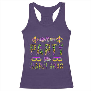 Ain't No Party Like Mardi Gras Racerback Tank Top TS09 Purple Print Your Wear