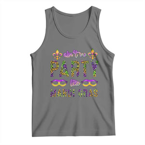 Ain't No Party Like Mardi Gras Tank Top TS09 Black Heather Print Your Wear