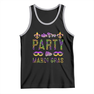 Ain't No Party Like Mardi Gras Tank Top TS09 Black Athletic Heather Print Your Wear