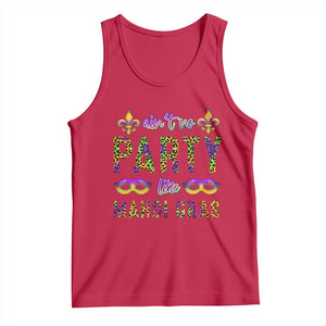 Ain't No Party Like Mardi Gras Tank Top TS09 Red Print Your Wear