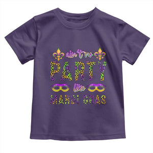 Ain't No Party Like Mardi Gras Toddler T Shirt TS09 Purple Print Your Wear