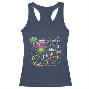 Ain't No Party Like Mardi Gras Racerback Tank Top Fat Tuesday Louisiana Drinking Team TS09 Navy Print Your Wear