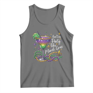 Ain't No Party Like Mardi Gras Tank Top Fat Tuesday Louisiana Drinking Team TS09 Black Heather Print Your Wear