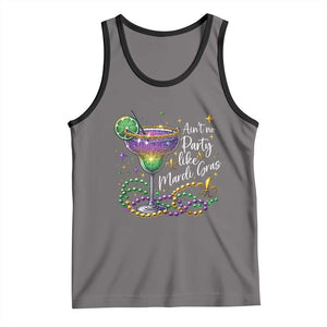 Ain't No Party Like Mardi Gras Tank Top Fat Tuesday Louisiana Drinking Team TS09 Deep Heather Black Print Your Wear