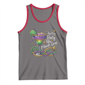 Ain't No Party Like Mardi Gras Tank Top Fat Tuesday Louisiana Drinking Team TS09 Deep Heather Red Print Your Wear