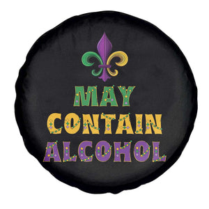 Funny Mardi Gras Party Spare Tire Cover May Contain Alcohol Drinking Team TS09 Print Your Wear