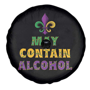 Funny Mardi Gras Party Spare Tire Cover May Contain Alcohol Drinking Team TS09 Print Your Wear