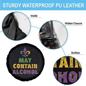 Funny Mardi Gras Party Spare Tire Cover May Contain Alcohol Drinking Team TS09 Print Your Wear
