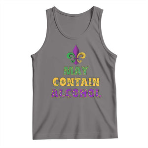 Funny Mardi Gras Party Tank Top May Contain Alcohol Drinking Team TS09 Deep Heather Print Your Wear