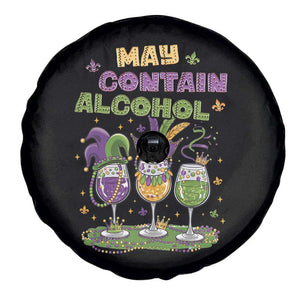 Funny Mardi Gras Drinking Team Spare Tire Cover May Contain Alcohol Fat Tuesday Party TS09 Print Your Wear