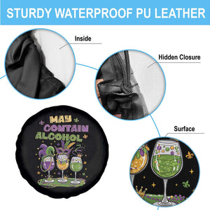 Funny Mardi Gras Drinking Team Spare Tire Cover May Contain Alcohol Fat Tuesday Party TS09 Print Your Wear