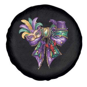 Coquette Bow Mardi Gras Spare Tire Cover New Orleans Carnival Beads Mask Crawfish TS09 Print Your Wear