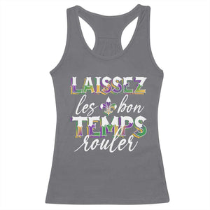 Mardi Gras Racerback Tank Top Laissez Les Bon Temps Rouler TS09 Charcoal Print Your Wear