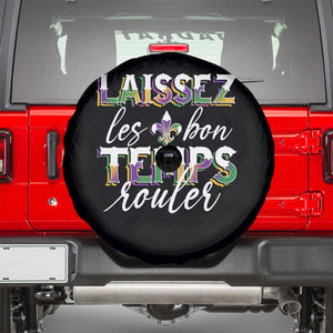 Mardi Gras Spare Tire Cover Laissez Les Bon Temps Rouler TS09 Black Print Your Wear