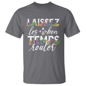 Mardi Gras T Shirt Laissez Les Bon Temps Rouler TS09 Charcoal Print Your Wear