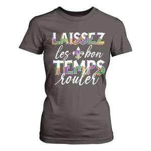 Mardi Gras T Shirt For Women Laissez Les Bon Temps Rouler TS09 Dark Chocolate Print Your Wear