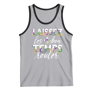Mardi Gras Tank Top Laissez Les Bon Temps Rouler TS09 Athletic Heather Black Print Your Wear