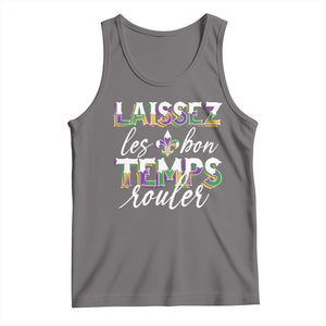 Mardi Gras Tank Top Laissez Les Bon Temps Rouler TS09 Deep Heather Print Your Wear