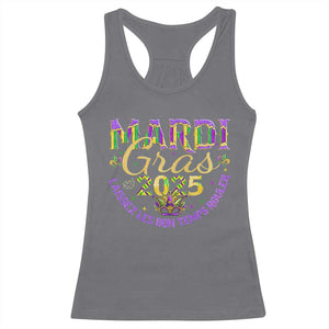 Mardi Gras 2025 Racerback Tank Top Laissez Les Bon Temps Rouler TS09 Charcoal Print Your Wear