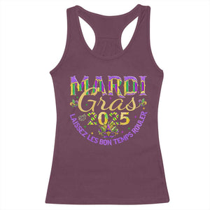 Mardi Gras 2025 Racerback Tank Top Laissez Les Bon Temps Rouler TS09 Maroon Print Your Wear