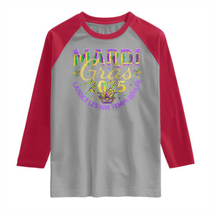 Mardi Gras 2025 Raglan Shirt Laissez Les Bon Temps Rouler TS09 Sport Gray Red Print Your Wear