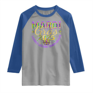 Mardi Gras 2025 Raglan Shirt Laissez Les Bon Temps Rouler TS09 Sport Gray Royal Print Your Wear
