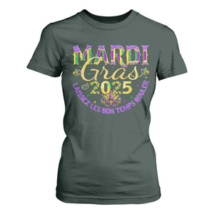 Mardi Gras 2025 T Shirt For Women Laissez Les Bon Temps Rouler TS09 Dark Forest Green Print Your Wear