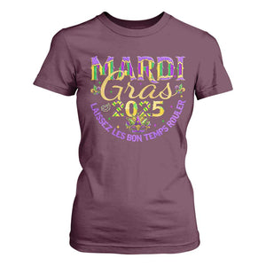 Mardi Gras 2025 T Shirt For Women Laissez Les Bon Temps Rouler TS09 Maroon Print Your Wear