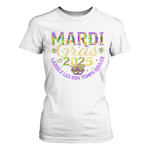 Mardi Gras 2025 T Shirt For Women Laissez Les Bon Temps Rouler TS09 White Print Your Wear
