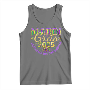 Mardi Gras 2025 Tank Top Laissez Les Bon Temps Rouler TS09 Black Heather Print Your Wear