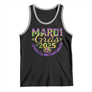 Mardi Gras 2025 Tank Top Laissez Les Bon Temps Rouler TS09 Black Athletic Heather Print Your Wear