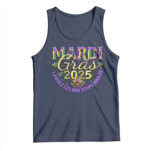 Mardi Gras 2025 Tank Top Laissez Les Bon Temps Rouler TS09 Navy Print Your Wear