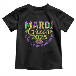 Mardi Gras 2025 Toddler T Shirt Laissez Les Bon Temps Rouler TS09 Black Print Your Wear