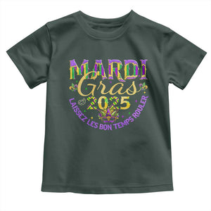 Mardi Gras 2025 Toddler T Shirt Laissez Les Bon Temps Rouler TS09 Dark Forest Green Print Your Wear