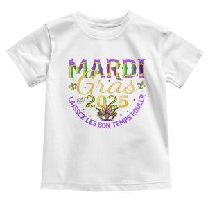 Mardi Gras 2025 Toddler T Shirt Laissez Les Bon Temps Rouler TS09 White Print Your Wear