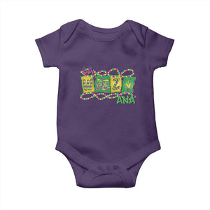 Mardi Gras La Weezy Ana Baby Onesie TS09 Purple Print Your Wear
