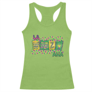 Mardi Gras La Weezy Ana Racerback Tank Top TS09 Lime Print Your Wear