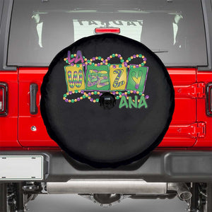 Mardi Gras La Weezy Ana Spare Tire Cover TS09 Black Print Your Wear