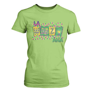 Mardi Gras La Weezy Ana T Shirt For Women TS09 Lime Print Your Wear