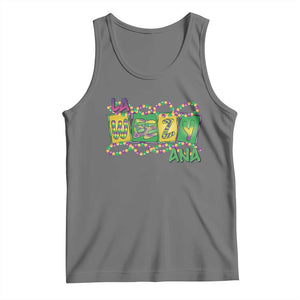 Mardi Gras La Weezy Ana Tank Top TS09 Black Heather Print Your Wear